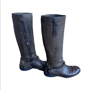 COSTUME NATIONAL Brown Leather Riding Boots